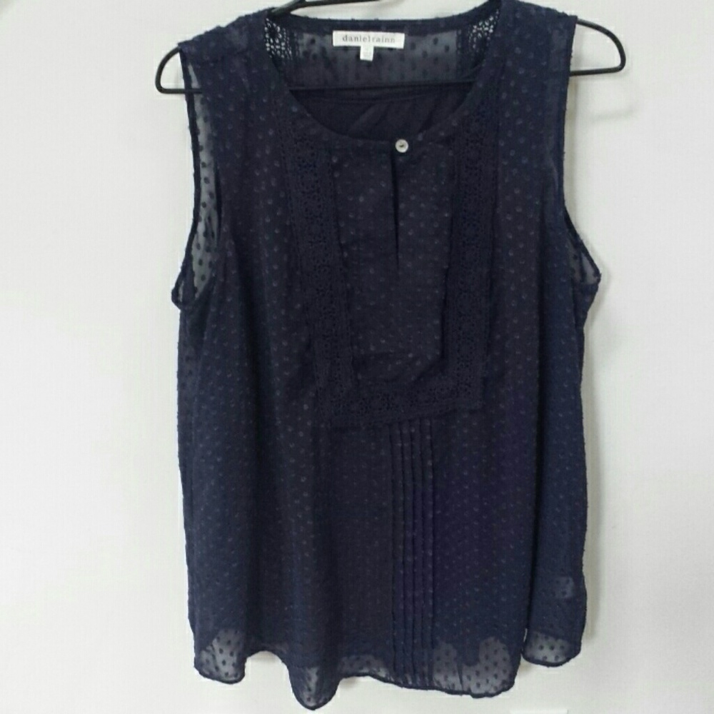 polkadot sheer top